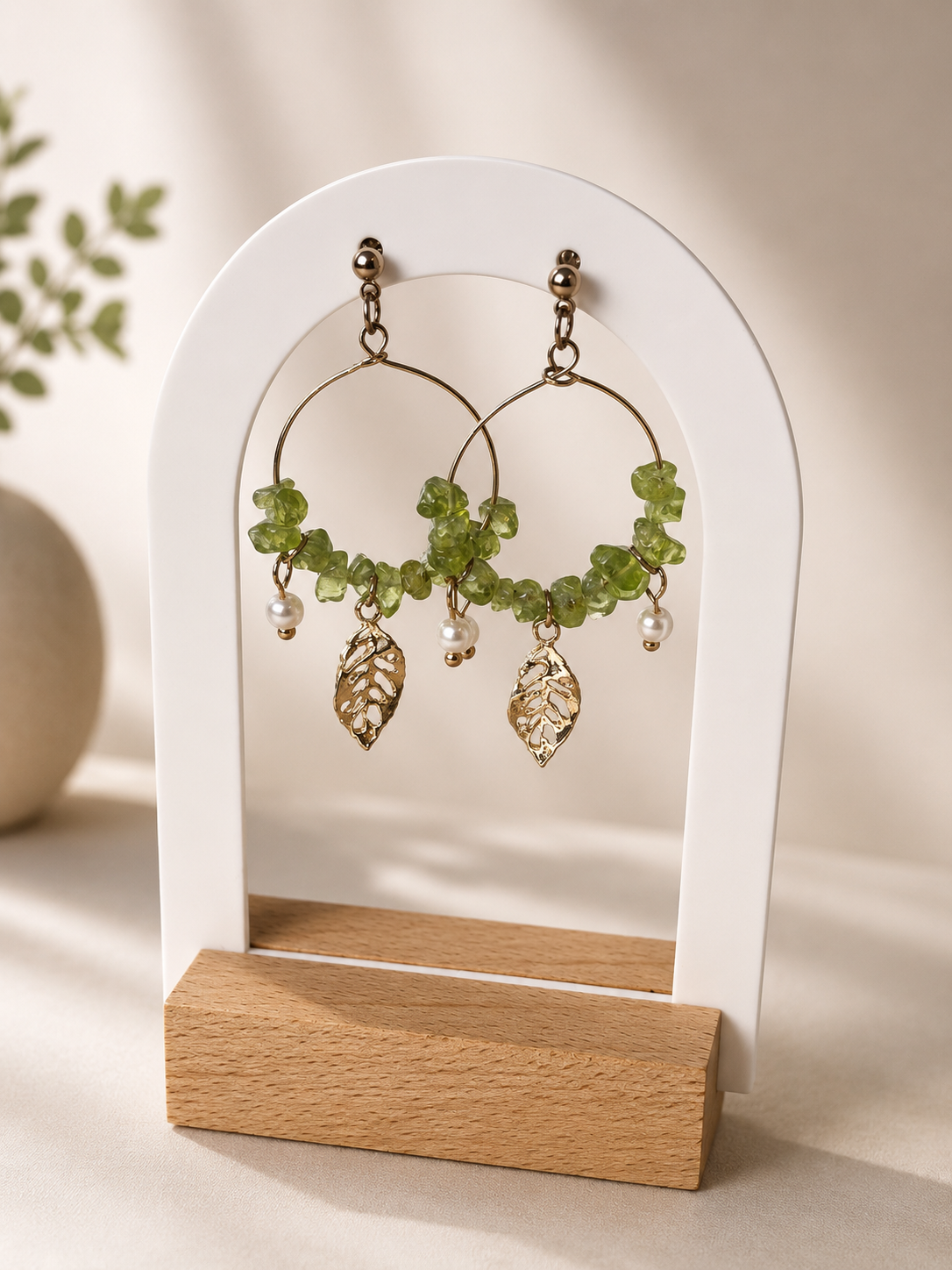 Pendientes Hoja Verdes