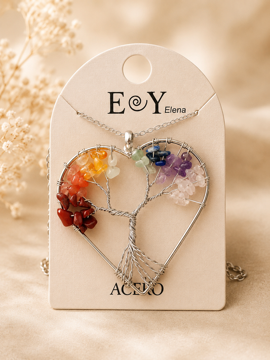 Collar Corazón con Árbol
