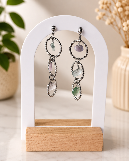 Pendientes Piedras Naturales